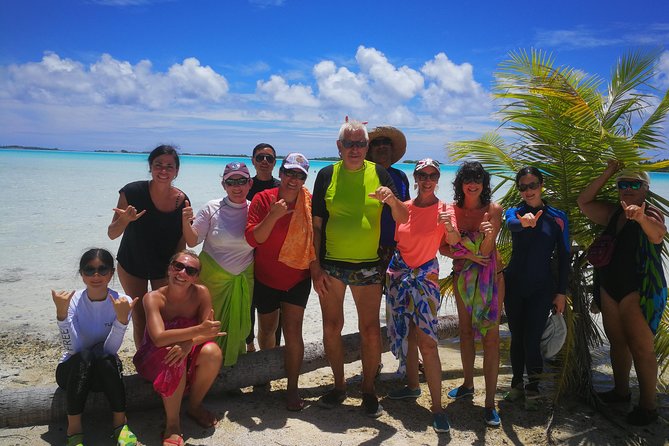 BLUE LAGOON | Eco-tour | Snorkeling Avatoru | Secret Green Lagoon - Coconut braiding and music at midday