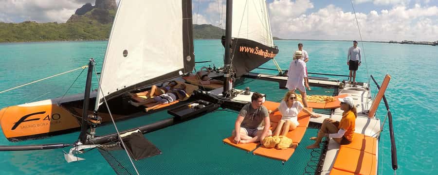 Bora Bora: Half Day Catamaran Sailing & Snorkelling - Setting sail aboard Vitamin Sea