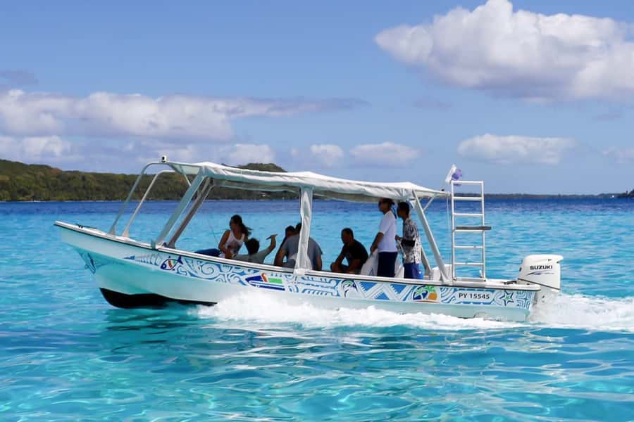 Bora Bora: Jet Ski, Lunch & Shark/ Ray Safari - Mount Otemanu from a jet ski