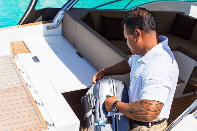 Bora Bora Private Arrival Airport to Hotels Boat Transfer - Boarding the private Lady Pearl boat