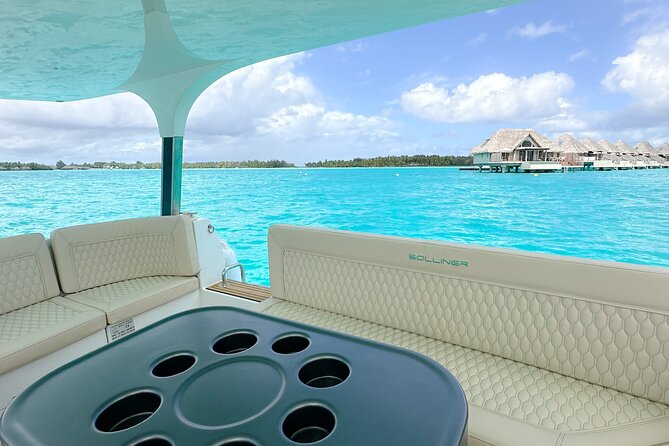 Bora Bora Private Solar Boat Experience - Food, drinks, towels, and photos