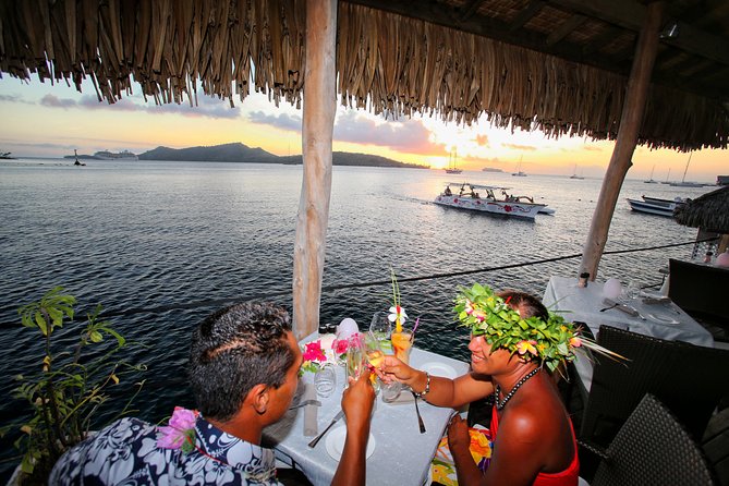 Bora Bora Sunset Cruise and Dinner at St James restaurant - Arriving at St James in Vaitape