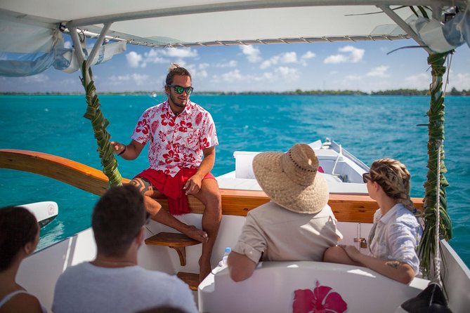 Bora Bora Sunset Cruise and Dinner at St James restaurant - Champagne, fruit, and the changing evening light