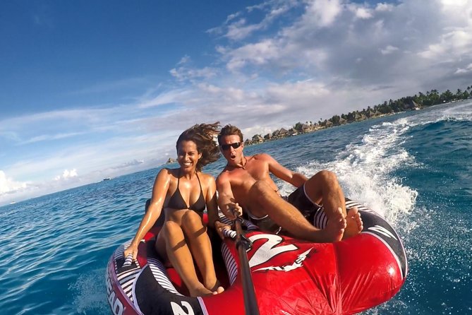 Bora Bora Water Sport : Wakeboard Ski Tube - Wakeboarding on Bora Bora’s clear lagoon
