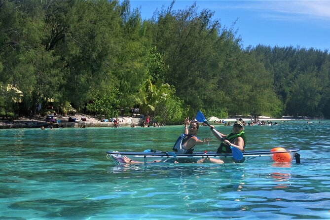 Eco guided excursion to the lagoon of Moorea in transparent kayak 1/2 day morning - What the $91.10 price buys you