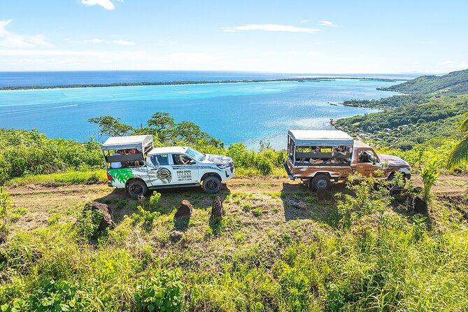 Full Day Combo 4X4 Adventure Tour & Motu FANFAN Pass with Buffet - Faanui, an ancient marae, and local plants