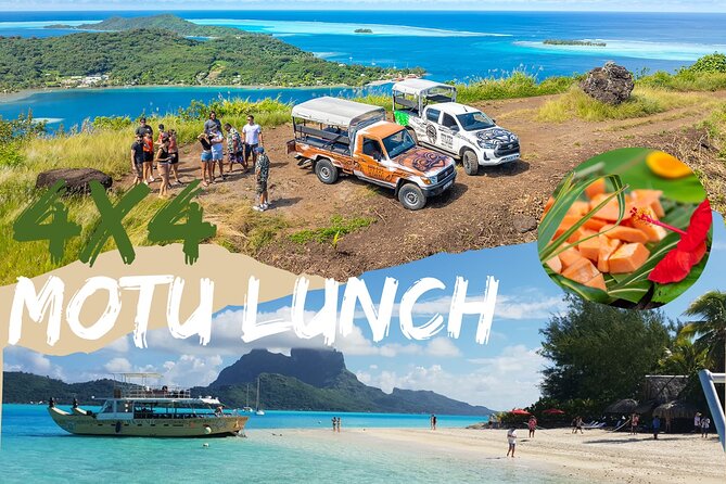 Full Day Combo 4X4 Adventure Tour & Motu FANFAN Pass with Buffet - Mount Popoti and Bora Bora from above