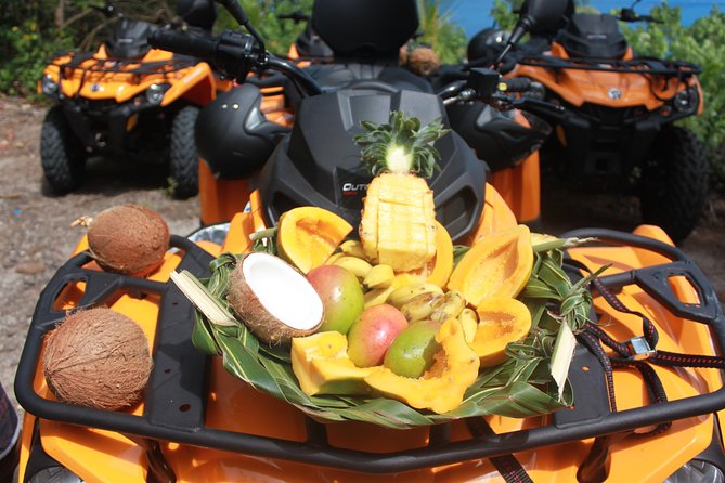Island Tour & Getaway on the Bora Bora Mountains by Quad / ATV - The Anau rock and Mount Otemanu views
