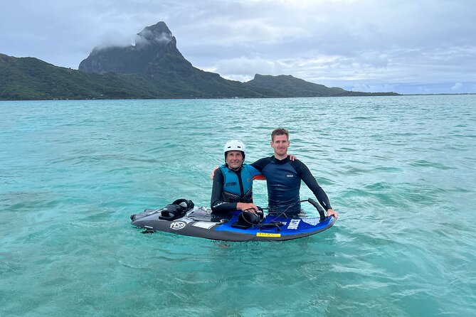 JetSurf Private Riding Lessons in Bora Bora - From kneeling to standing on the JetSurf