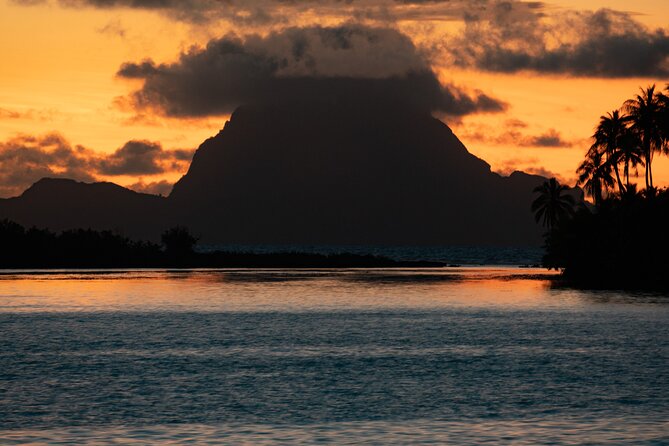 Lagoon Service Private Sunset Cruise - Cruising toward Teavanui Pass as daylight fades