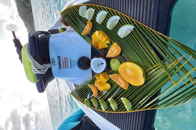 Maitai Tours Self-Drive Bora Bora Jet Ski Tour - The white-sand stop and coconut lesson
