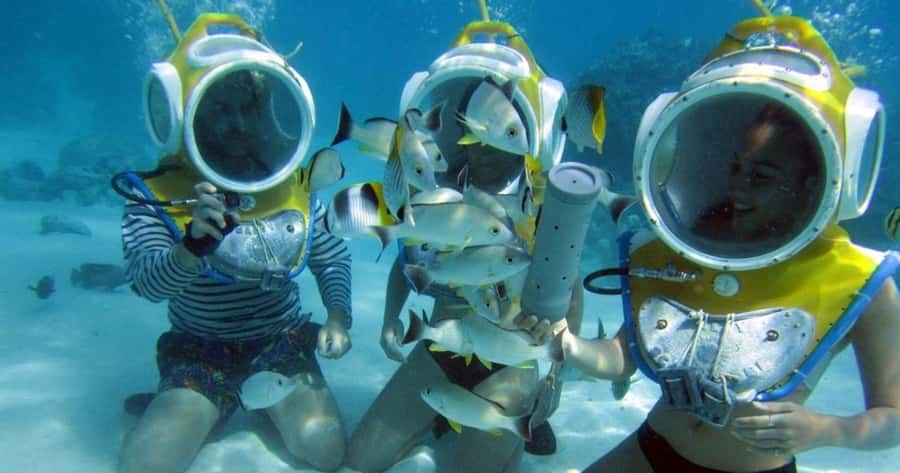 Moorea: Aquablue Helmet Underwater Walking Experience - Walking at 12 Feet Below the Surface