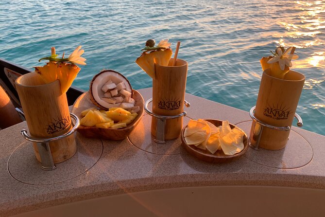Moorea Sunset Boat Tour - Opunohu Bay from the floating lounge