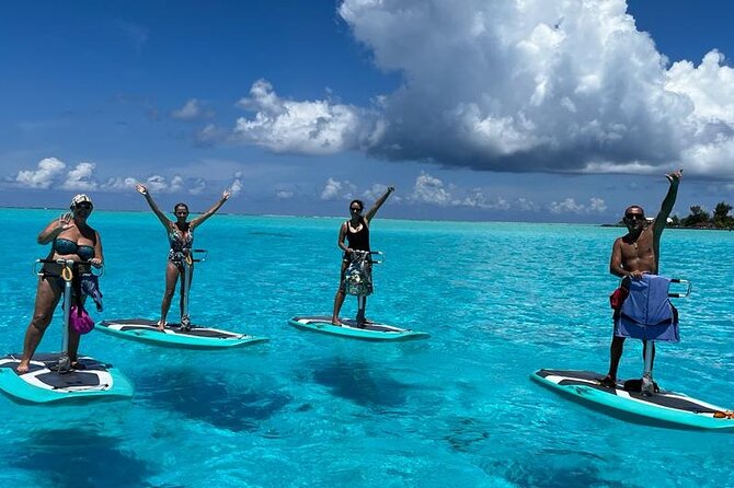 Private Electric Paddle Cruise in Bora Bora - Following the coast up to 300 meters offshore