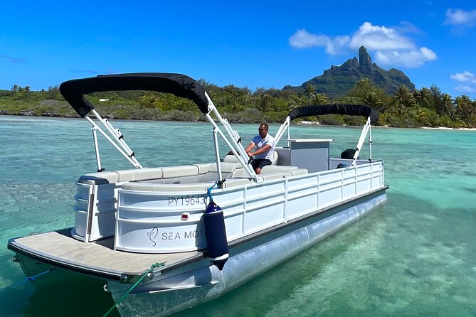 Private Lagoon Tour on a Prestigious Pontoon Boat in Bora Bora - Leaving Vaitape for Mount Otemanu views