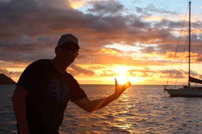 PRIVATE Sunset Cruise : Moorea Sailing on a Catamaran named Taboo - Returning through Ōpūnohu Bay at sunset