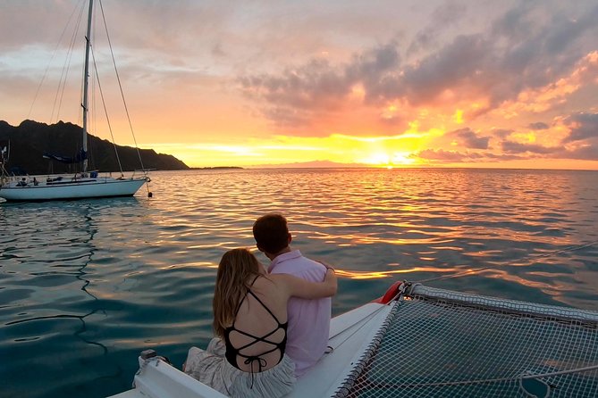 PRIVATE Sunset Cruise : Moorea Sailing on a Catamaran named Taboo - Beyond the reef and into open water