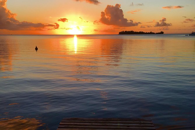 SHARED SUNSET LAGOON CRUISE - Bora Bora Cultural Lagoon Tour - Bora Bora’s western end at sunset