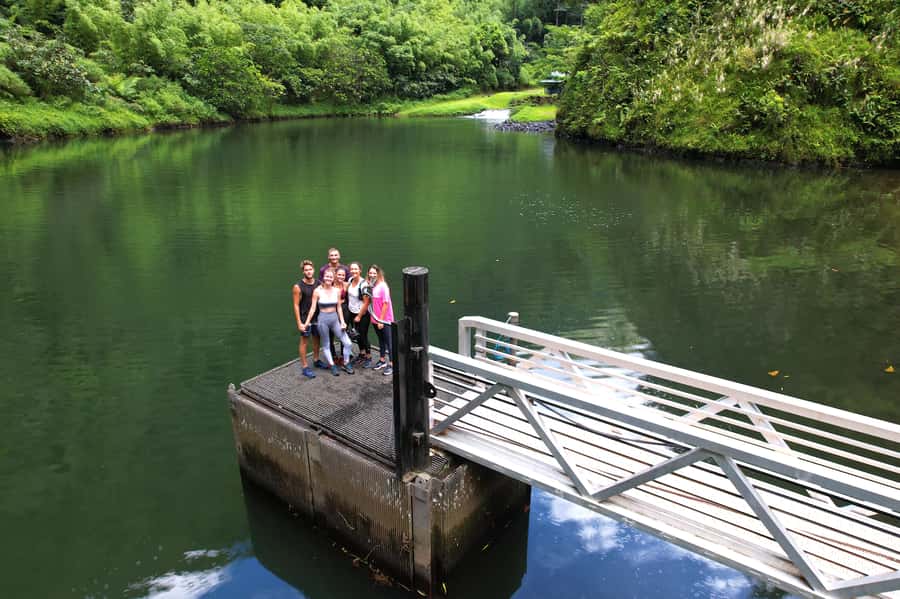 Tahiti E-bike, mtb, vtt Tour with Swimming and Lunch - The first black sand pool and catchment