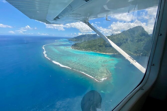 Tahiti: Full Day Tour with Private Flight EN Cessna (Moorea & Tahiti) - A rare view of Moorea from Papeete