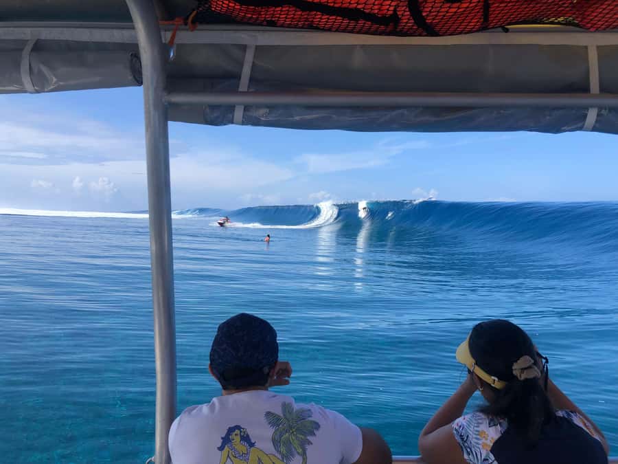 Tahiti: Teahupoo Wave Watching Tour - Entering the Channel Near the Famous Break