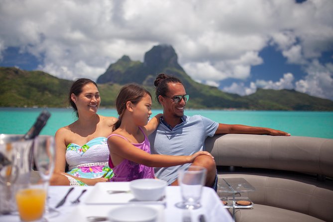 Toa Boat Bora Bora Private Lagoon tour with Lunch on Ambassador Boat - The stern slide and the floating lounge